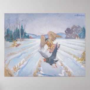 Kestrel's Quarry - Kulhanek Wildlife Art Impressão