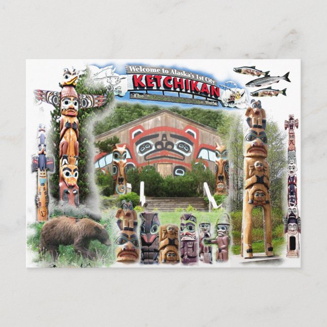 kETCHIKAN, ALASKA - Cartão postal (Frente)