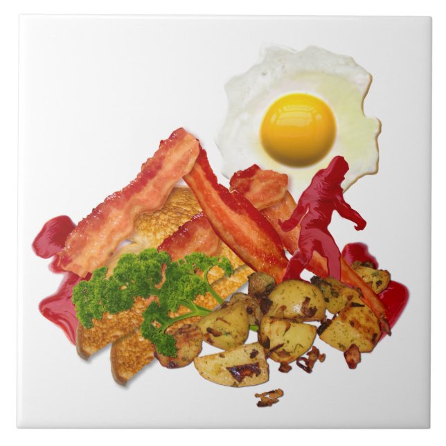 Ketchup cómico Squatchin ido para o bacon (Frente)