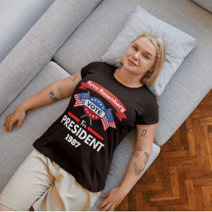 Keva Rosenberg para Presidente Camisa Escura Femin