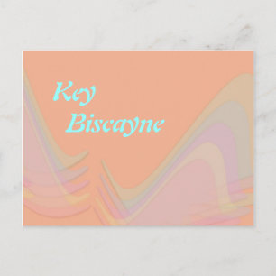 Key Biscayne Florida Asas Pastel Cartão Postal