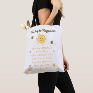 Key to Felicidade Tote Bag - Bag Bonita do Dia a D