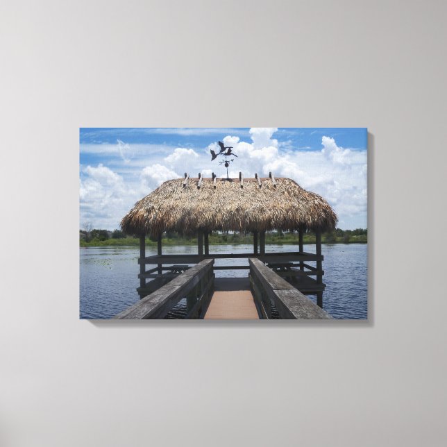 Key West Florida Tiki Hut Canvas Art (Frente)