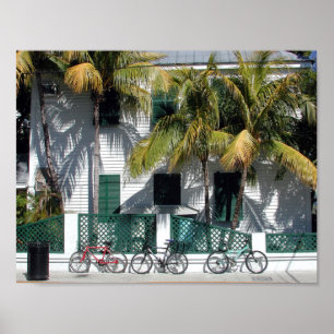 Key West histórico Florida no poster das canvas