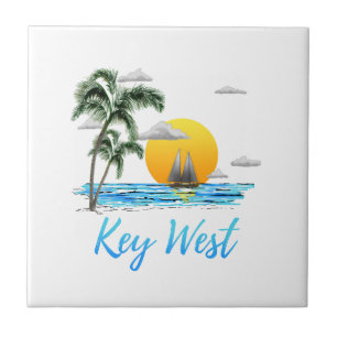Key West litoral que navega o por do sol