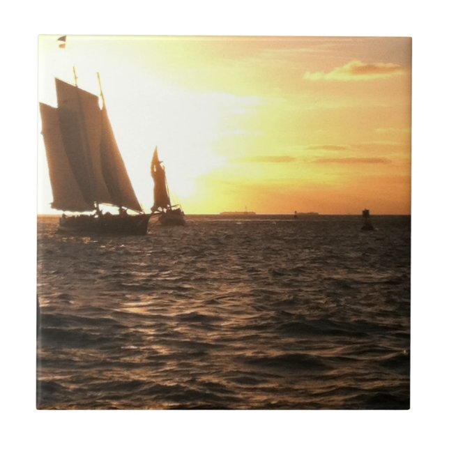 Key West Sunset Photo Azulejo (Frente)