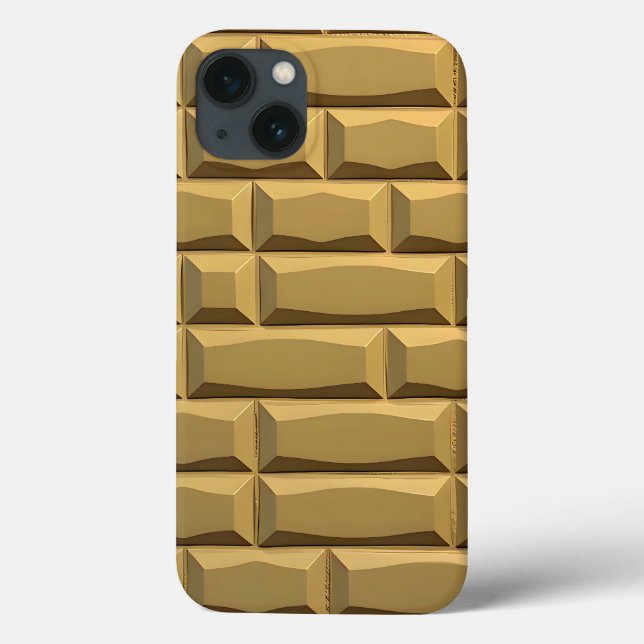 Khaki Brick Texture iPhone Case Stylish Look (Verso)
