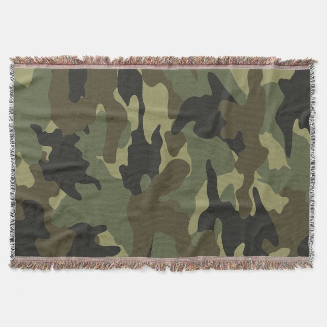 Khaki Green Camo, cobertores militares de fios tec (Frente)