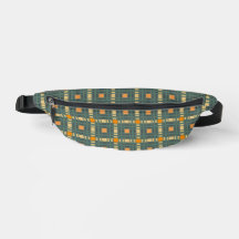 Khaki xadrez tartan Fanny Pack