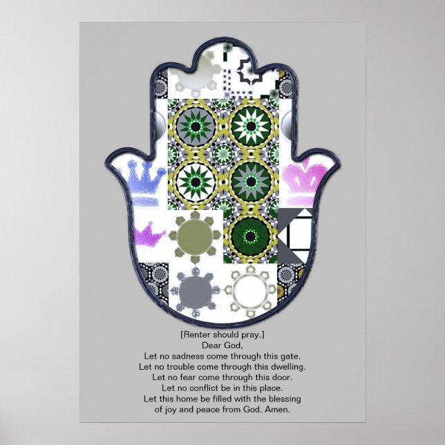 Khamsa Hand Poster Design 1 Renter Upscale (Frente)