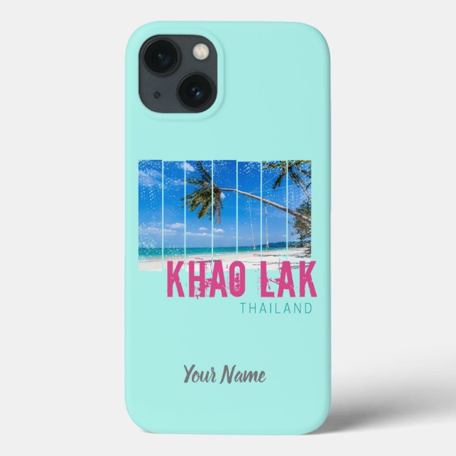 Khao Lak Phang-Nga Tailândia Vintage Beach Souveni (Verso)