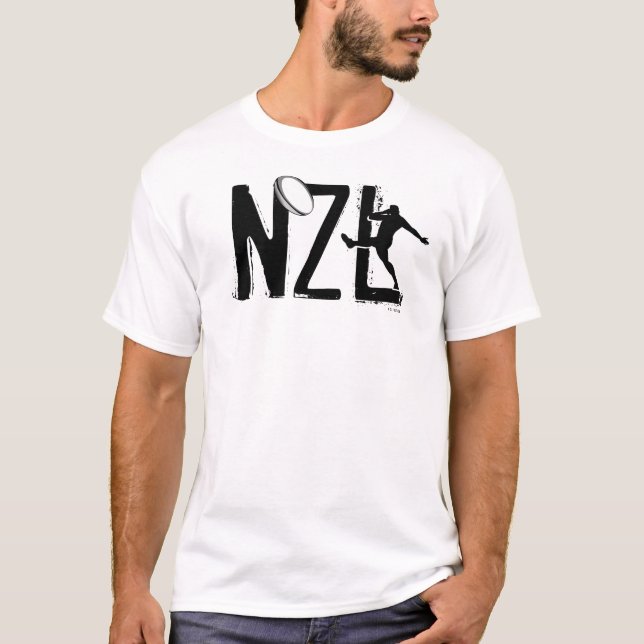 Kick de Camisas de Rugby NZL da Nova Zelândia (Frente)