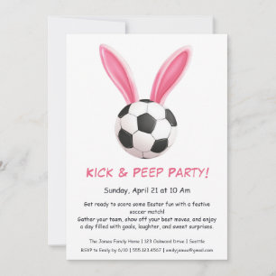 Kick & Peep Party - Convite para o futebol de Pásc