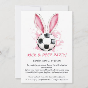 Kick & Peep Party - Convite para o futebol de Pásc