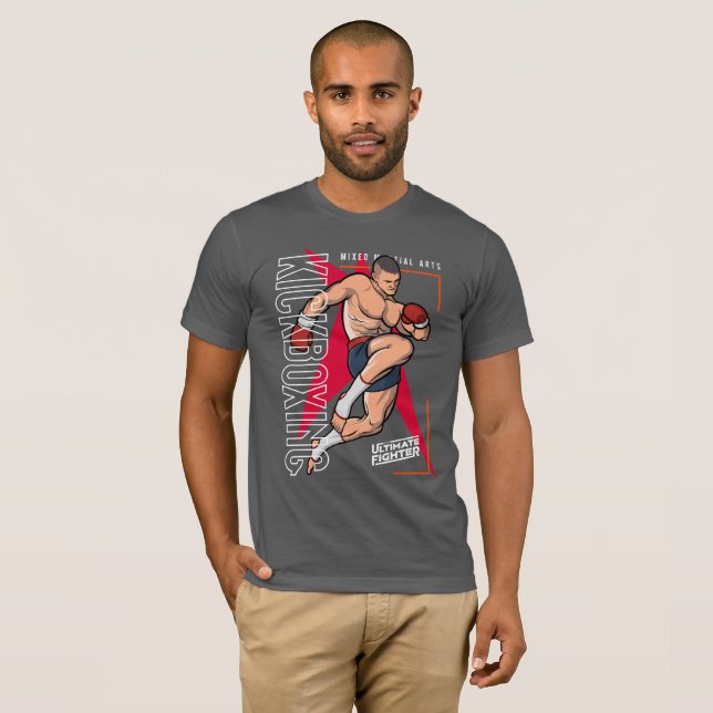 Kickboxing | Camisa Masculina Manga Curta (Frente Completa)