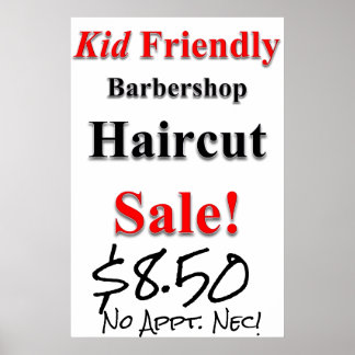 Kid Friendly Haircut Venda Beauty Salon Poster
