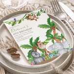 Kids Animal Safari Convite de aniversário<br><div class="desc">Açari animal doce, convite de aniversário infantil, com tema safari da selva, com palmeiras, flores tropicais, tartaruga, macaco, rinoceronte, girafa e papagaio. O convite tem um modelo de convite de aniversário de fácil personalização, os estilos de fonte, tamanhos e cores podem ser alterados clicando no link personalizar depois de personalizar....</div>