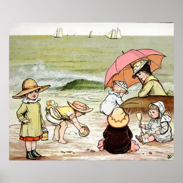 Kids At the Beach Poster (Frente)