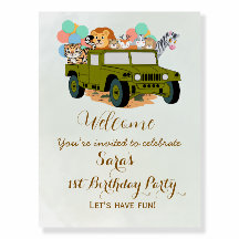 Kids Birthday Party Welcome Sign Poster