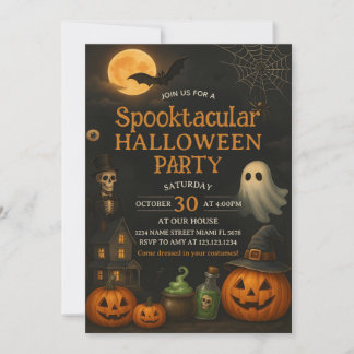 Kids Boo Bash Spooktacular Convite de festas