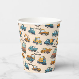 Kids Construction Vehicle Paper Cups Cartoon Truck