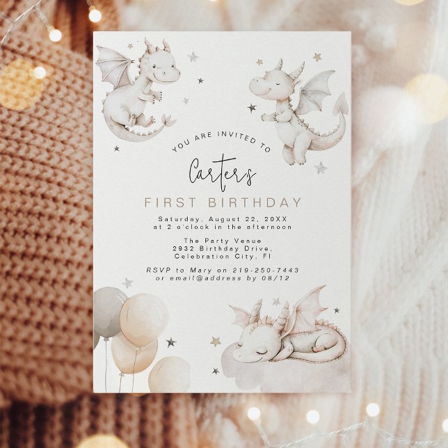 Kids Dragon Convite de aniversário (Criador carregado)