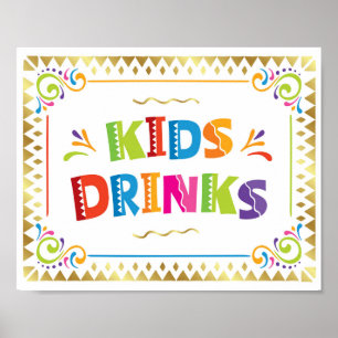 KIDS DRINKS - Sinal de Festa Impressão