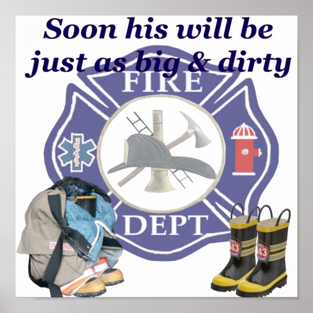 Kids Fire Dept Poster (Frente)