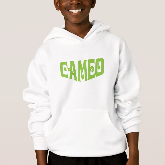 Kids Hoodie com logotipo verde Cameo (Frente)