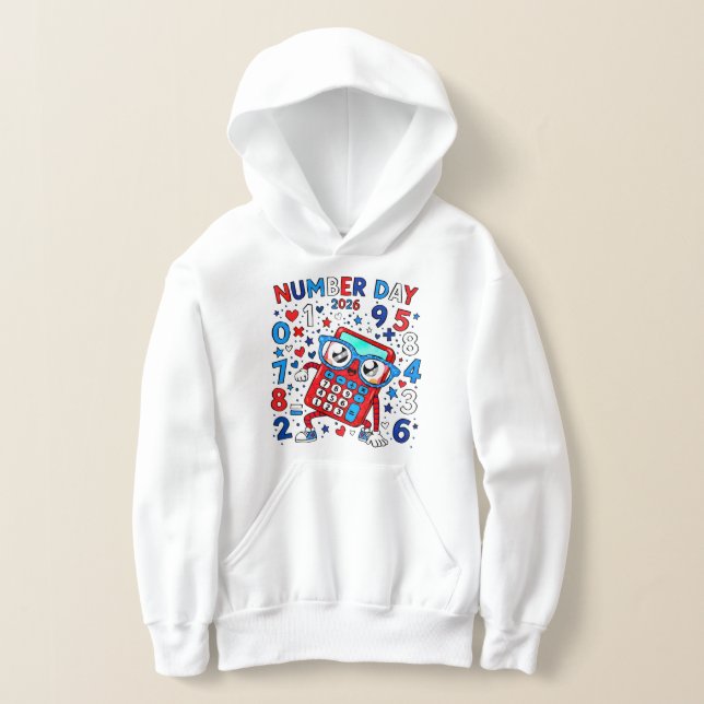 Kids Number Day Hoodie | Fun Maths Numbers (Postura )