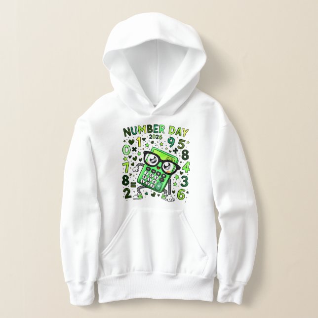 Kids Number Day Hoodie | Maths Calculator Design (Postura )