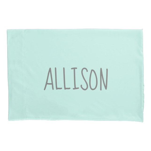 Kids Pastel Teal Monographic Name (Frente)