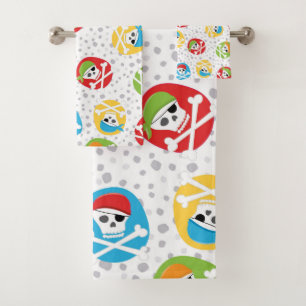 Kids Skulls Party Pirate Bath Toalha