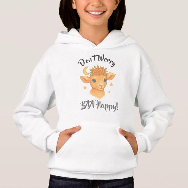 Kids Sweatshirt Don't Worry BAA Happy (Frente)