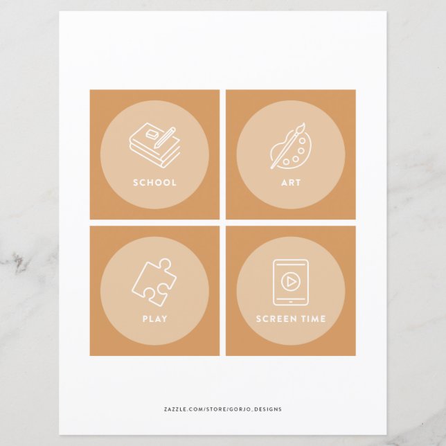 Kids Todler Daily Routine Cards Visual Schedule 2 (Frente)