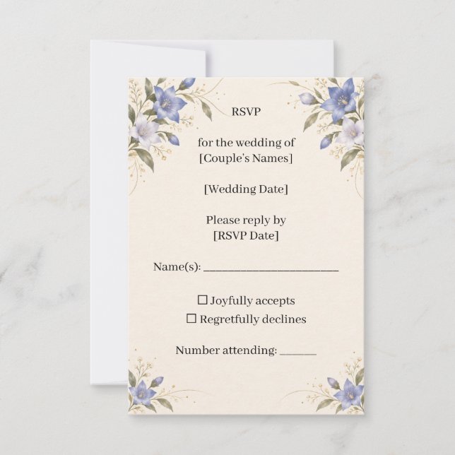 Kikyo Wedding RSVP Card (Frente)