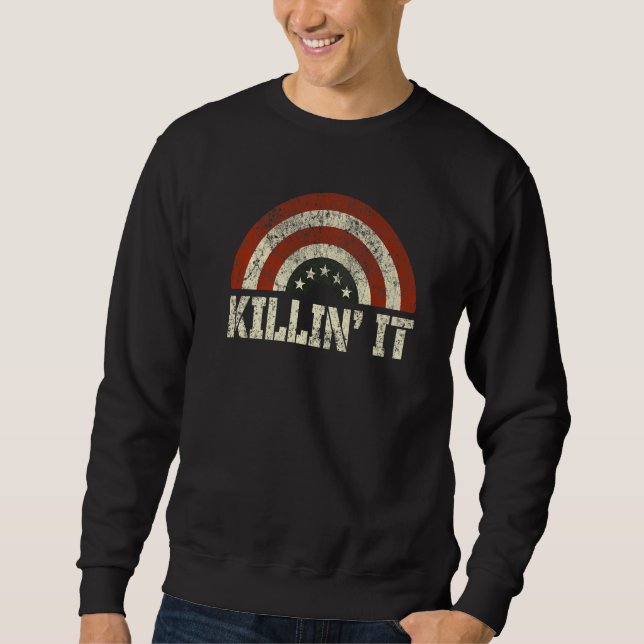 Killin´ It USA Flag  Sayings Women Top Killin It   (Frente)