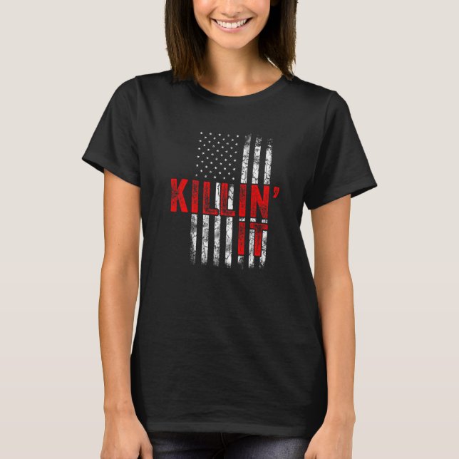 Killin´ It USA Flag Slogan Men Women Top Killin It (Frente)