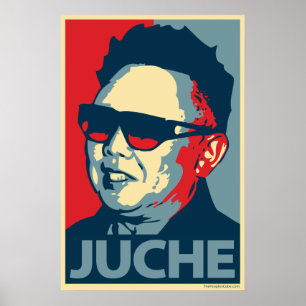 Kim Jong Il - Juche: Poster de OHP