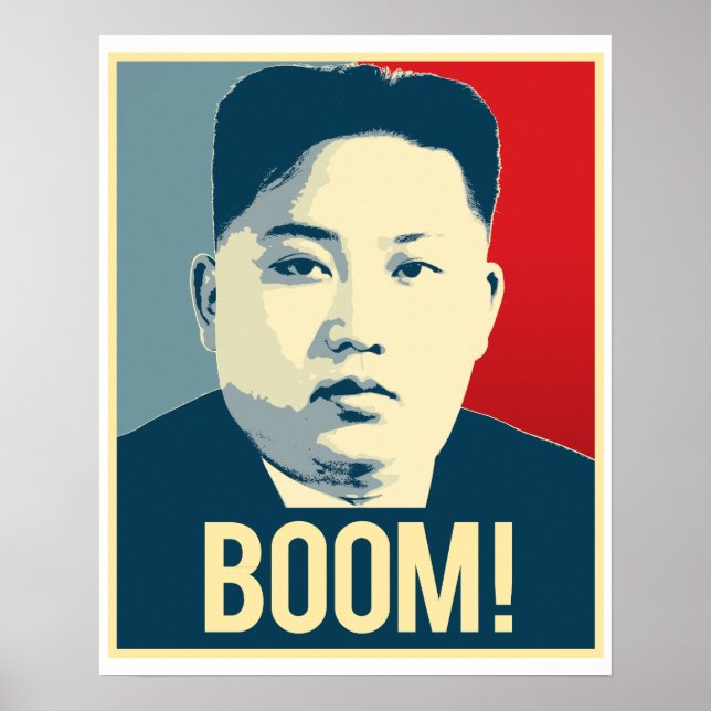 Kim Jong Un - Boom - Propaganda Poster - (Frente)