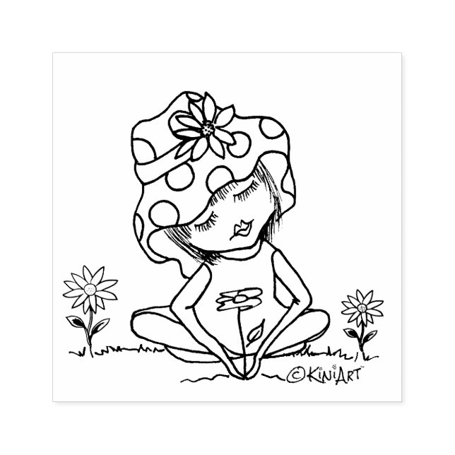 ©️ Kim Niles GARDEN GIRL - Carimbo (Impressão)