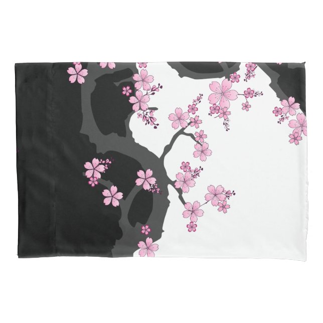 Kimono Black e White Pink Sakura (Frente)