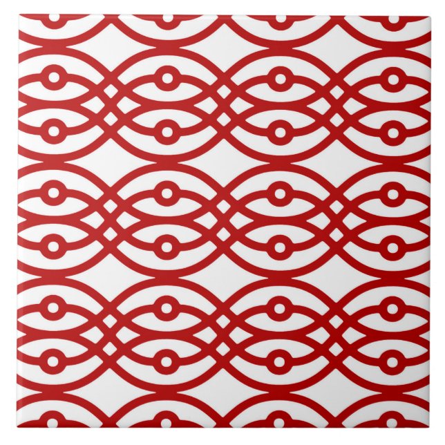 Kimono impressão, branco e vermelho escuro (Frente)