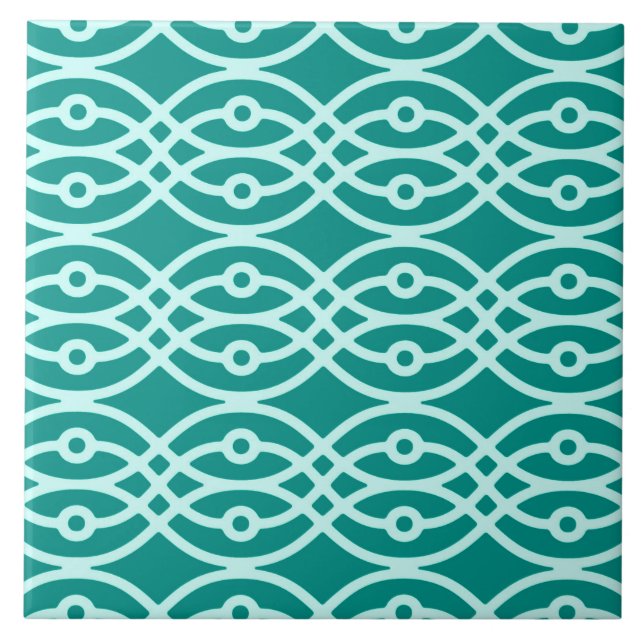 Kimono impressão, turquesa e aqua (Frente)