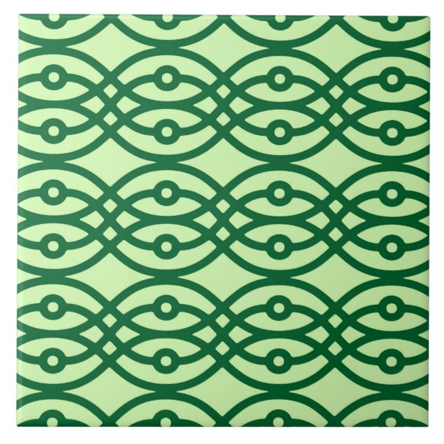 Kimono impressão, verde claro e escuro (Frente)