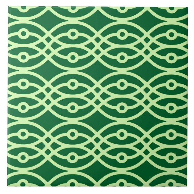 Kimono impressão, verde escuro e claro (Frente)