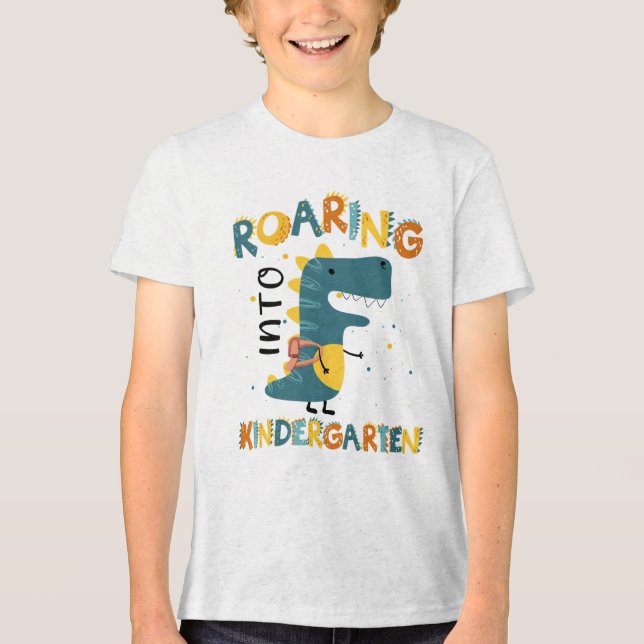 Kindergarten Dinosaur Back to School Shirt (Frente)