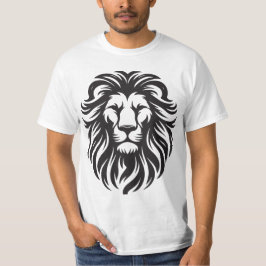 King Energy - Camiseta de Rosto de Leão Negrito