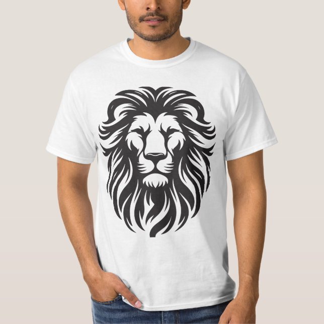 King Energy - Camiseta de Rosto de Leão Negrito (Frente)