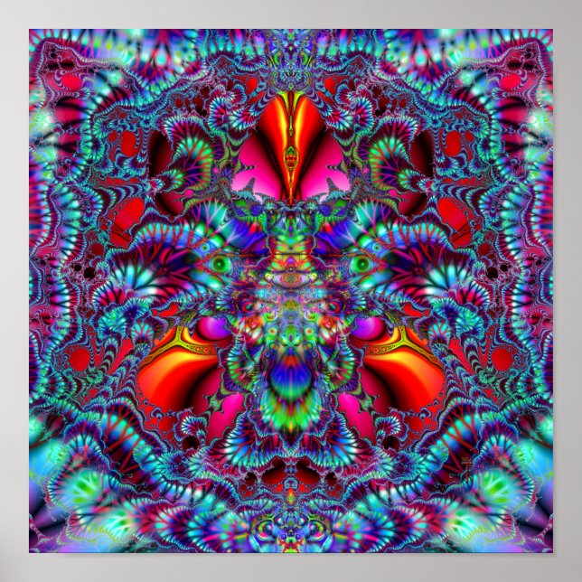 King Flame (12" x 12") Art Impressão (Frente)